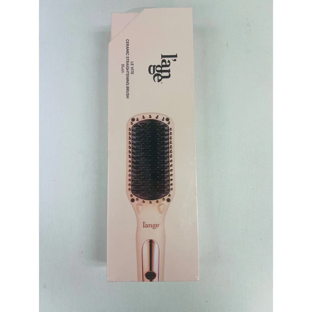 L'ange Ceramic Straightening Brush Womens Blush Le Vite Dual Voltage NEW